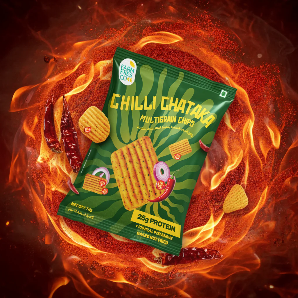 Chilly Chataka Protein Multigrain Chips (75g | 25g Plant Protein) - Image 6