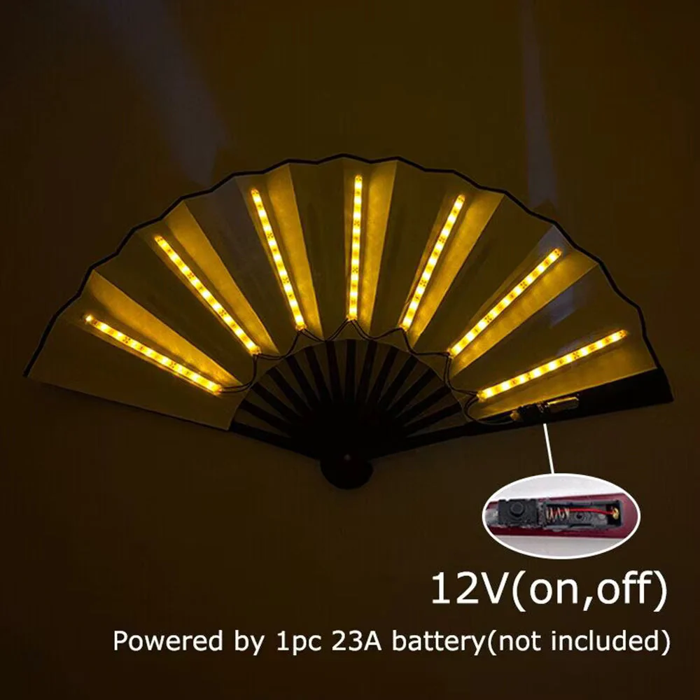 Chinese LED Hand Fan Luminous Glow Stage Shows Party Prop 1pc - Image 4