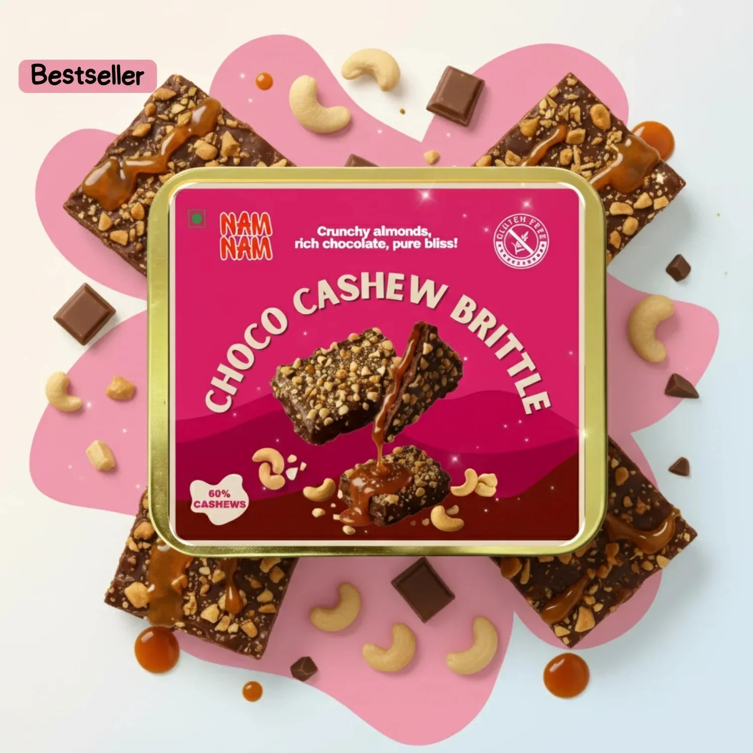 Choco Cashew Brittle  (Made with 60 % Cashews) - Image 8