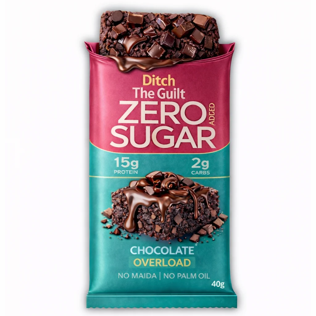 Chocolate Overload Protein Brownie • 15g Protein • Sugar Free High Protein Brownies • 40g