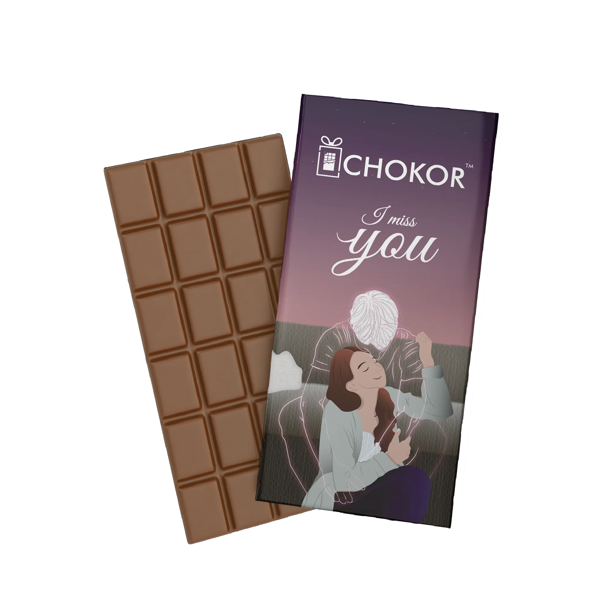 CHOKOR Artisanal I Miss You Boy Chocolate Gift
