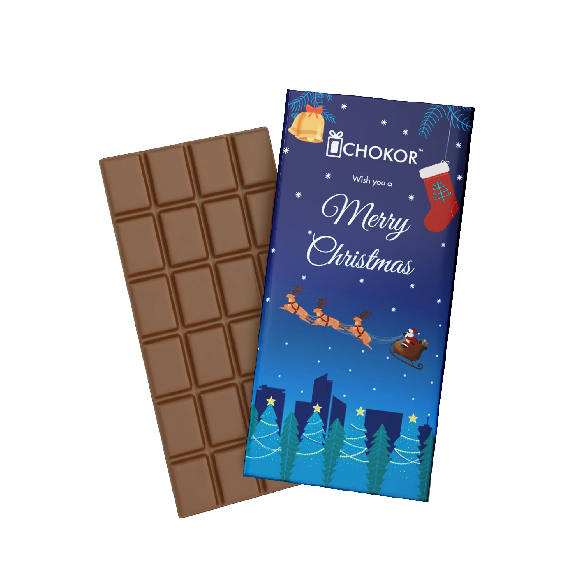 CHOKOR Artisanal Merry Christmas Chocolate Gift