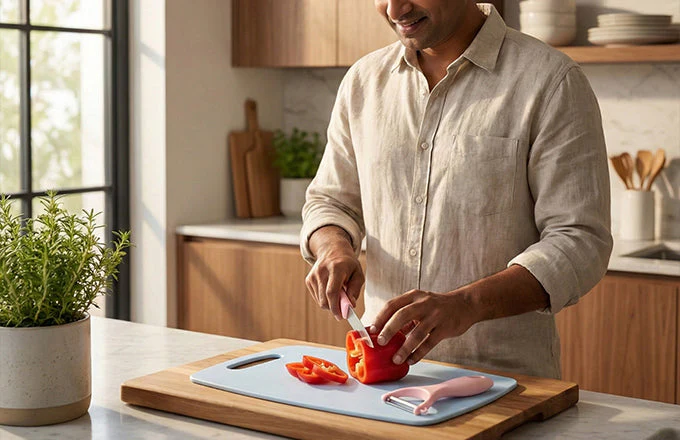 Chopping Board Set with Free Knife & Peeler - Image 5