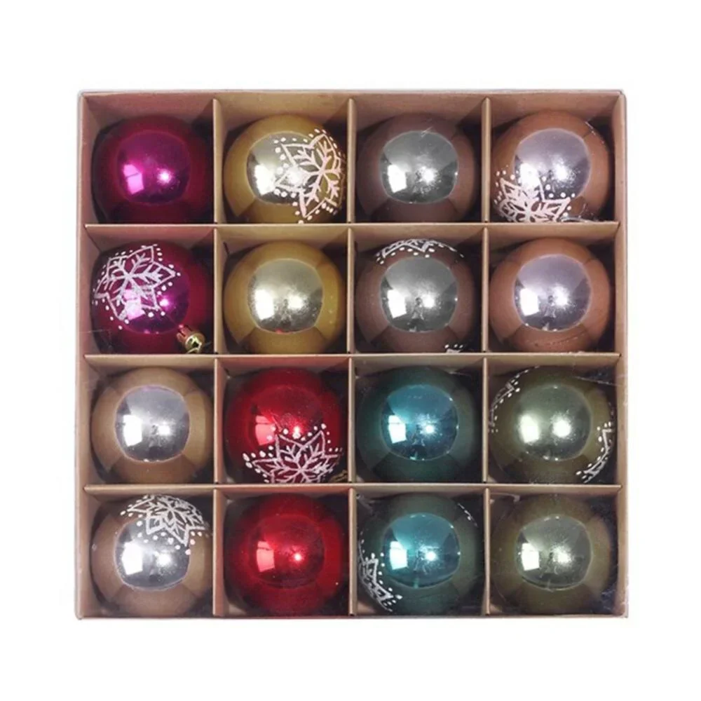 Christmas Ball Ornaments,16Pcs/Set (MULTI-COLOUR)