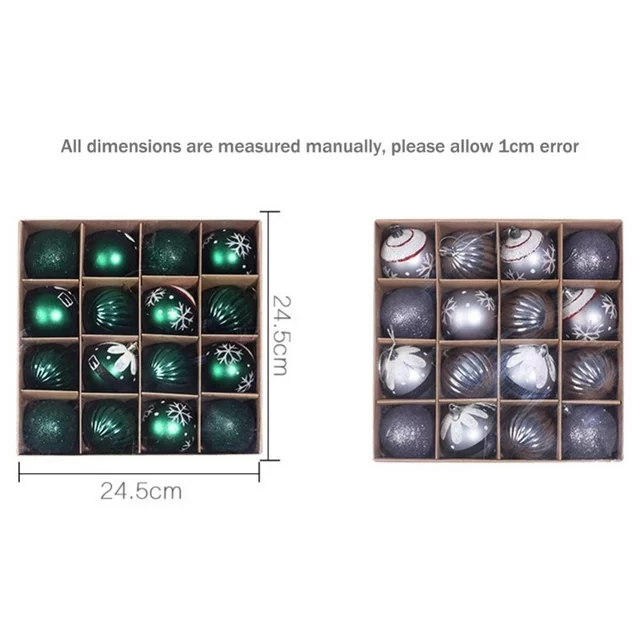 Christmas Ball Ornaments,16Pcs/Set (MULTI-COLOUR) - Image 2