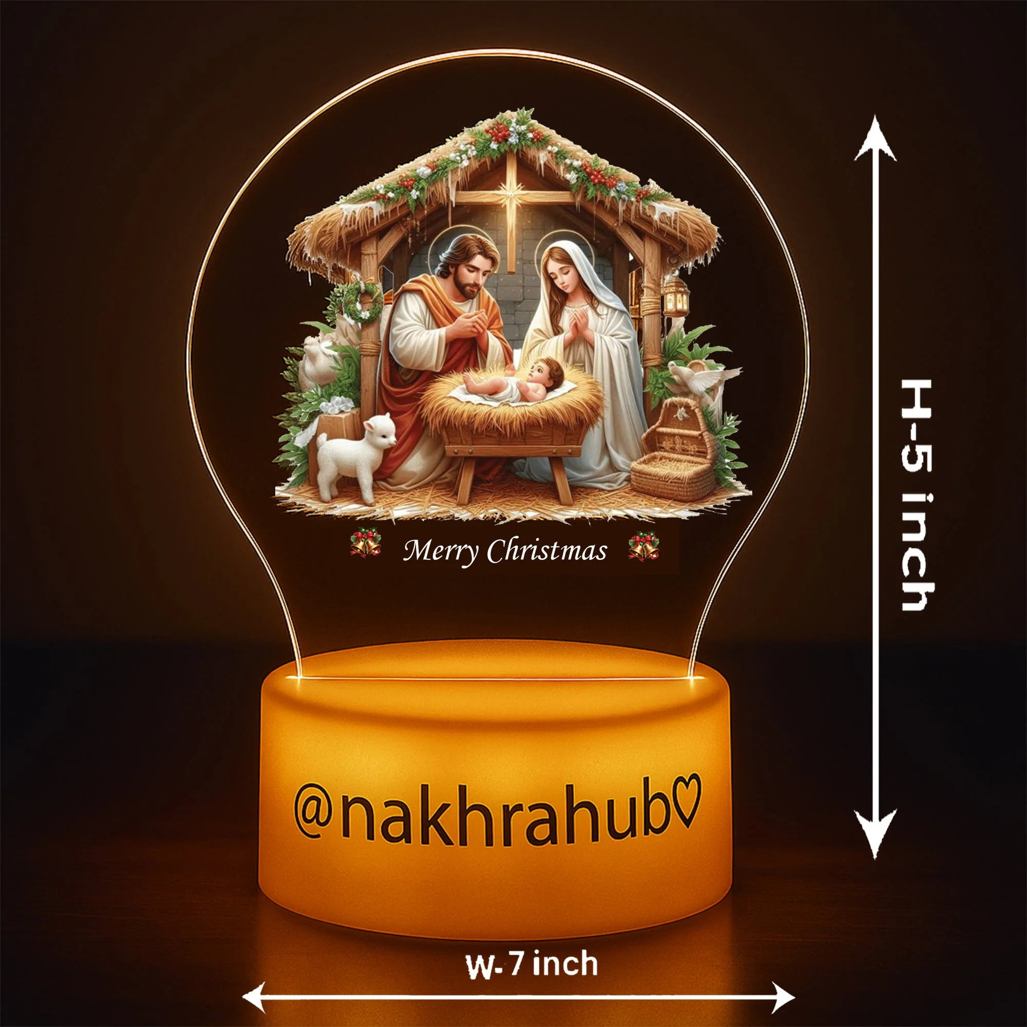 Christmas Theme LED Night Lamp | Soft Light Bedside Decor for Festival - Image 4