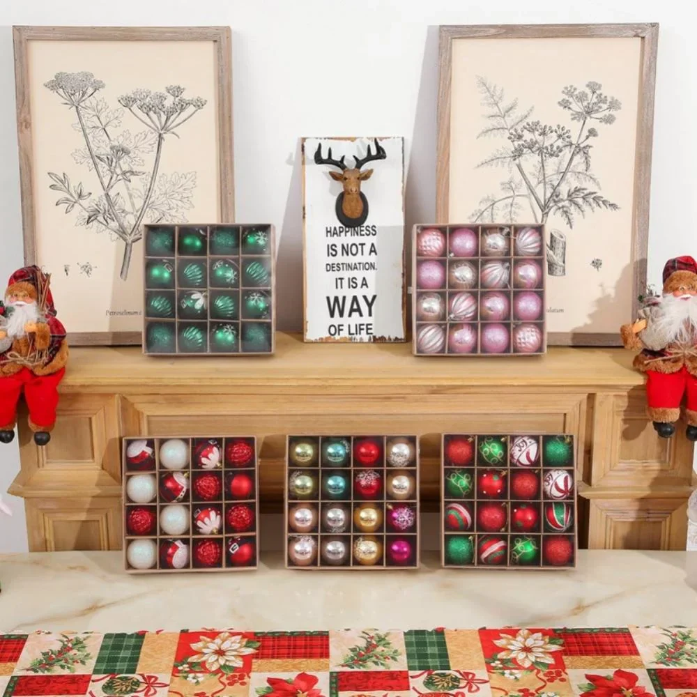Christmas Tree Decorative Balls GREEN(16PC/SET) - Image 3