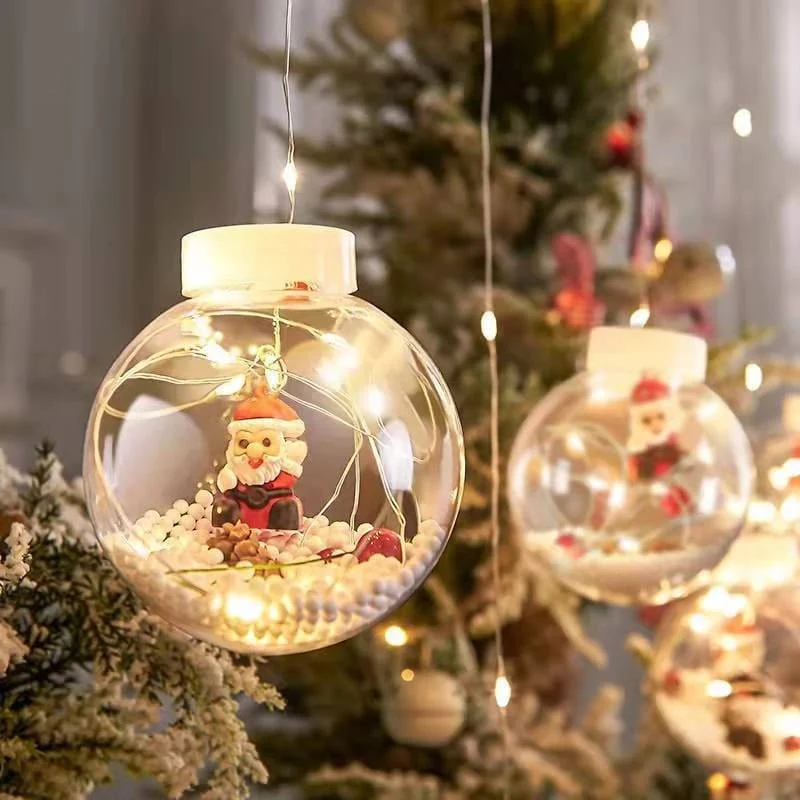 Christmas Wishing Ball String Lights, 9.84ft 10 Lights Xmas Santa - Image 8