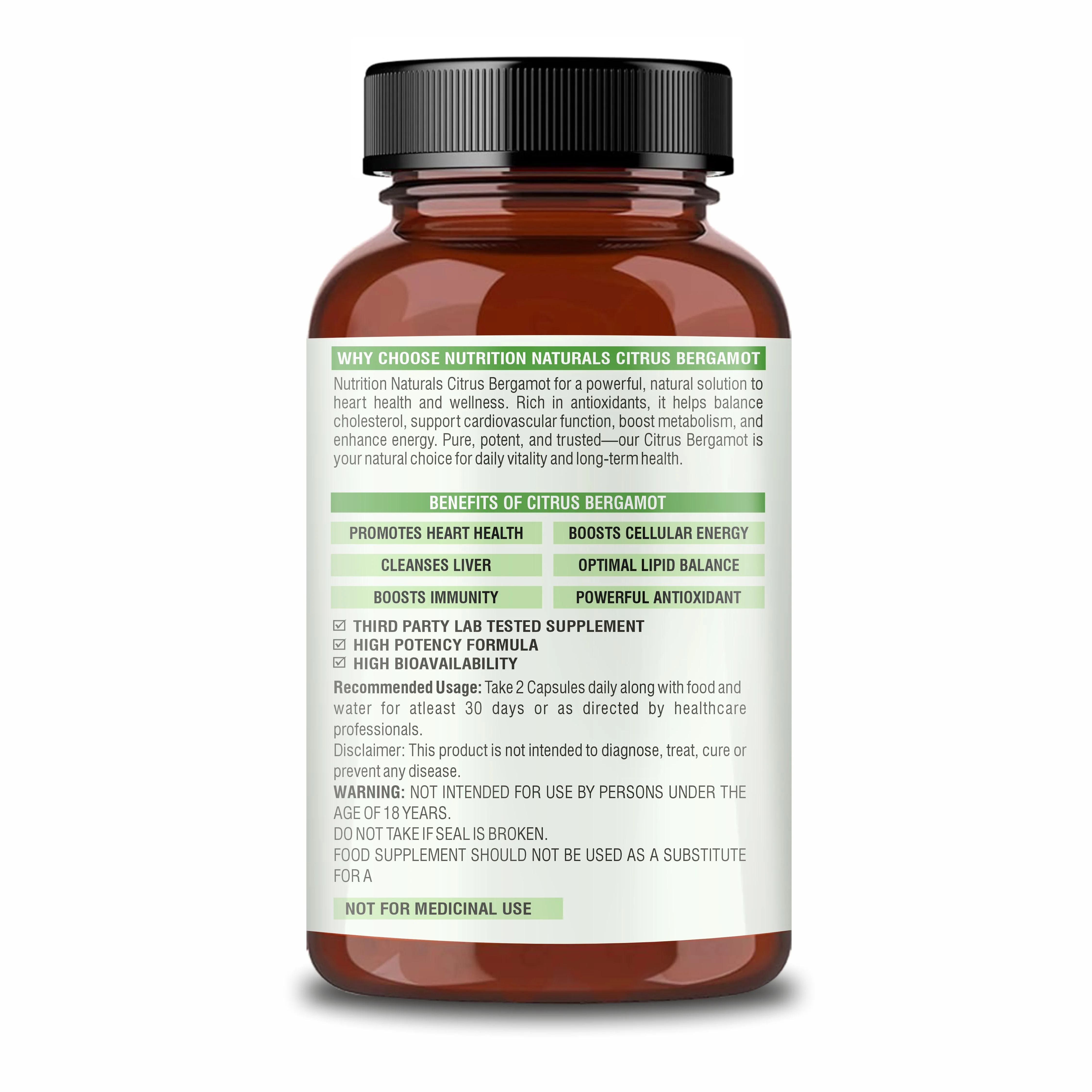 Citrus Bergamot 1200 mg - Immunity & Energy (60 capsules) - Image 9