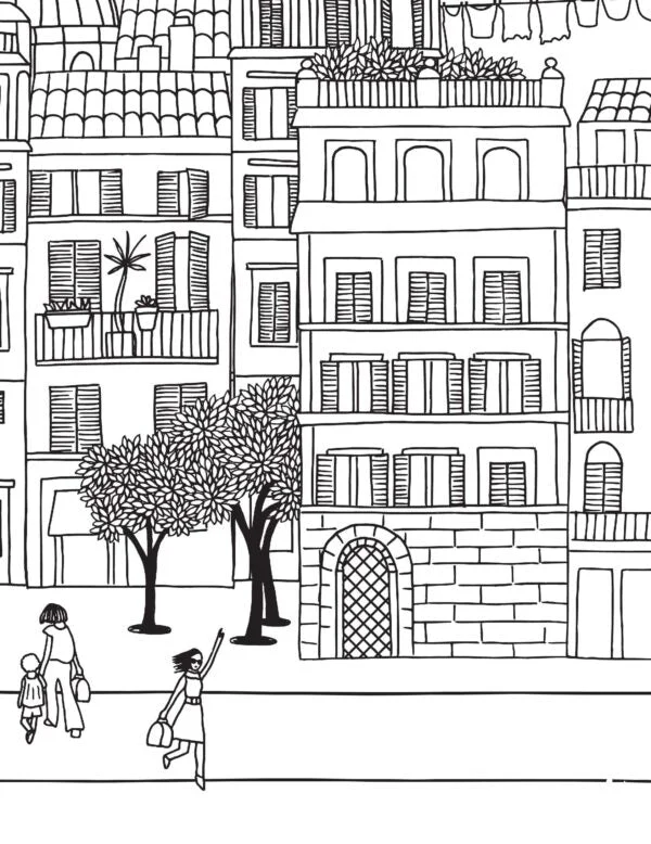 Cityscape- Colouring Book for Adults - Image 5