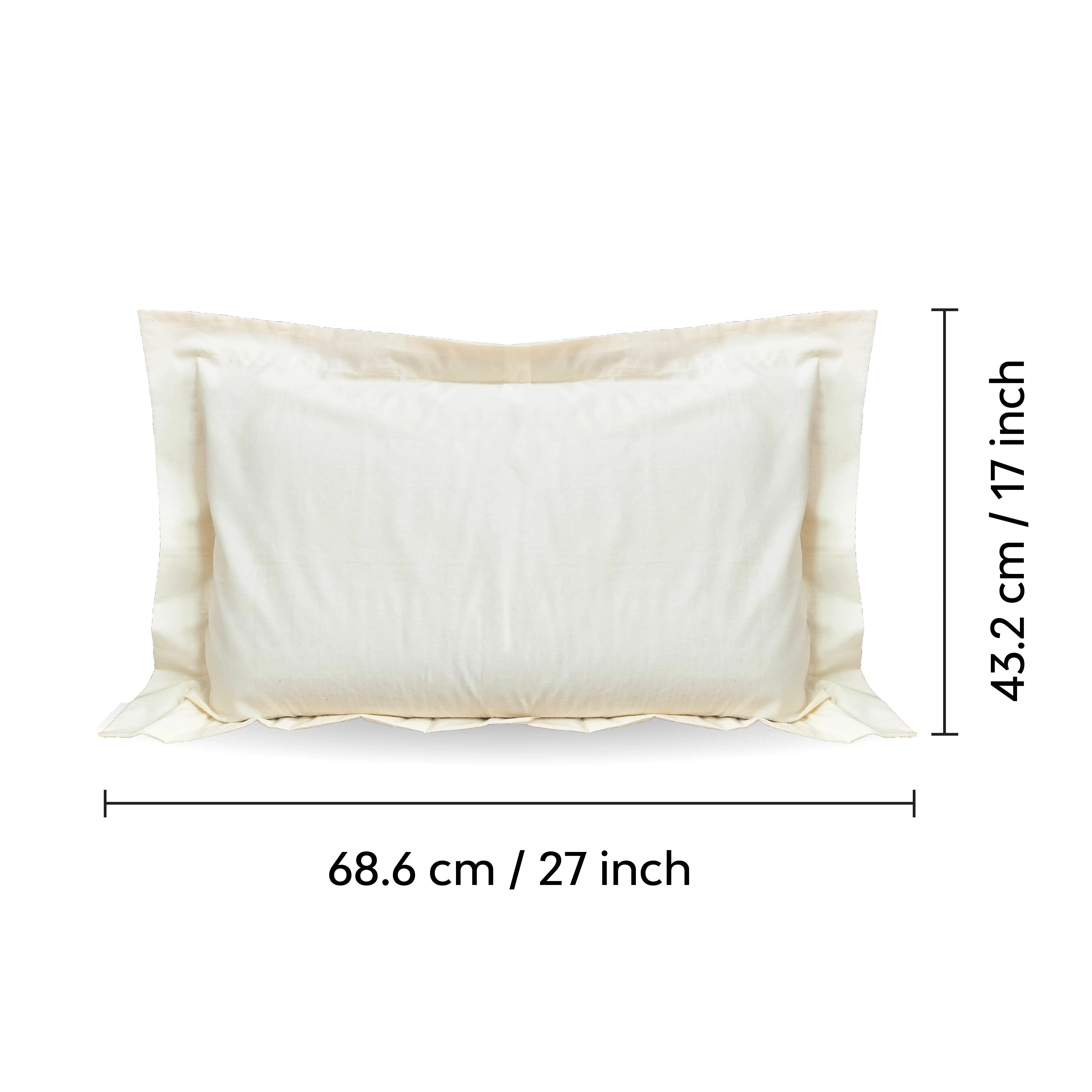 Classic 100% Cotton Bed Pillow Cover | Single - Image 24