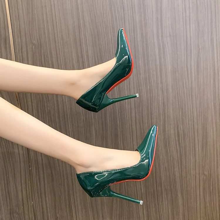 Classic Louboutin Red Soles High Heel Pumps - Image 3