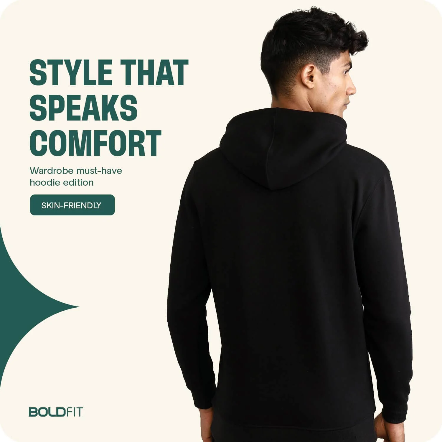 Classic Mens Hoodie - Black - Image 6
