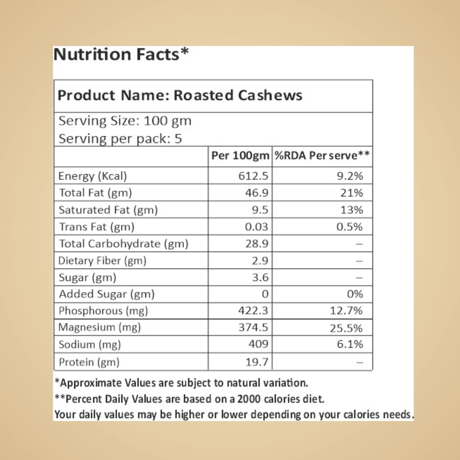 Classic Salted Cashews - Roasted - Image 5