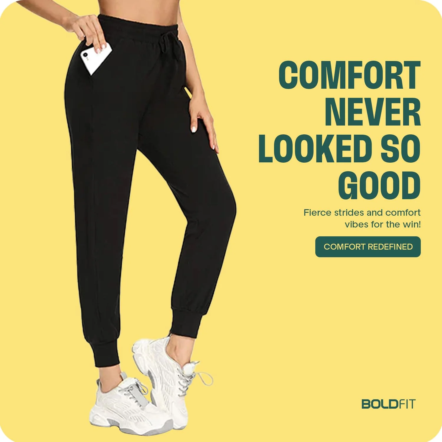 Classic Women Joggers - Black - Image 4
