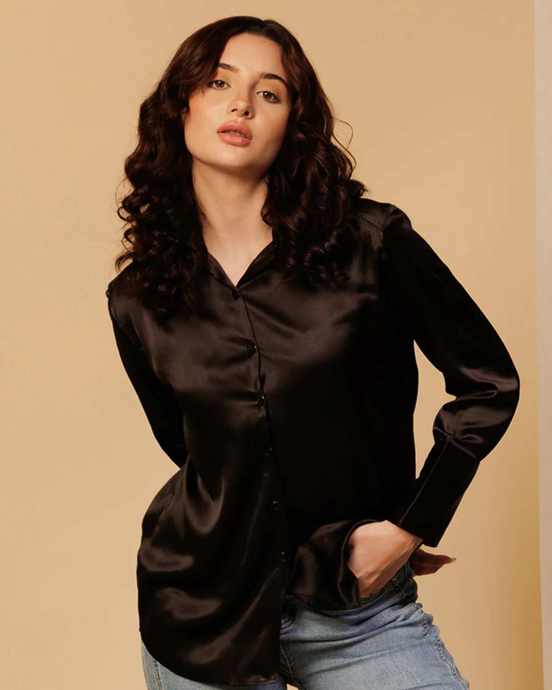 Classy Satin Shirt – Luxe & Polished Look - Image 23