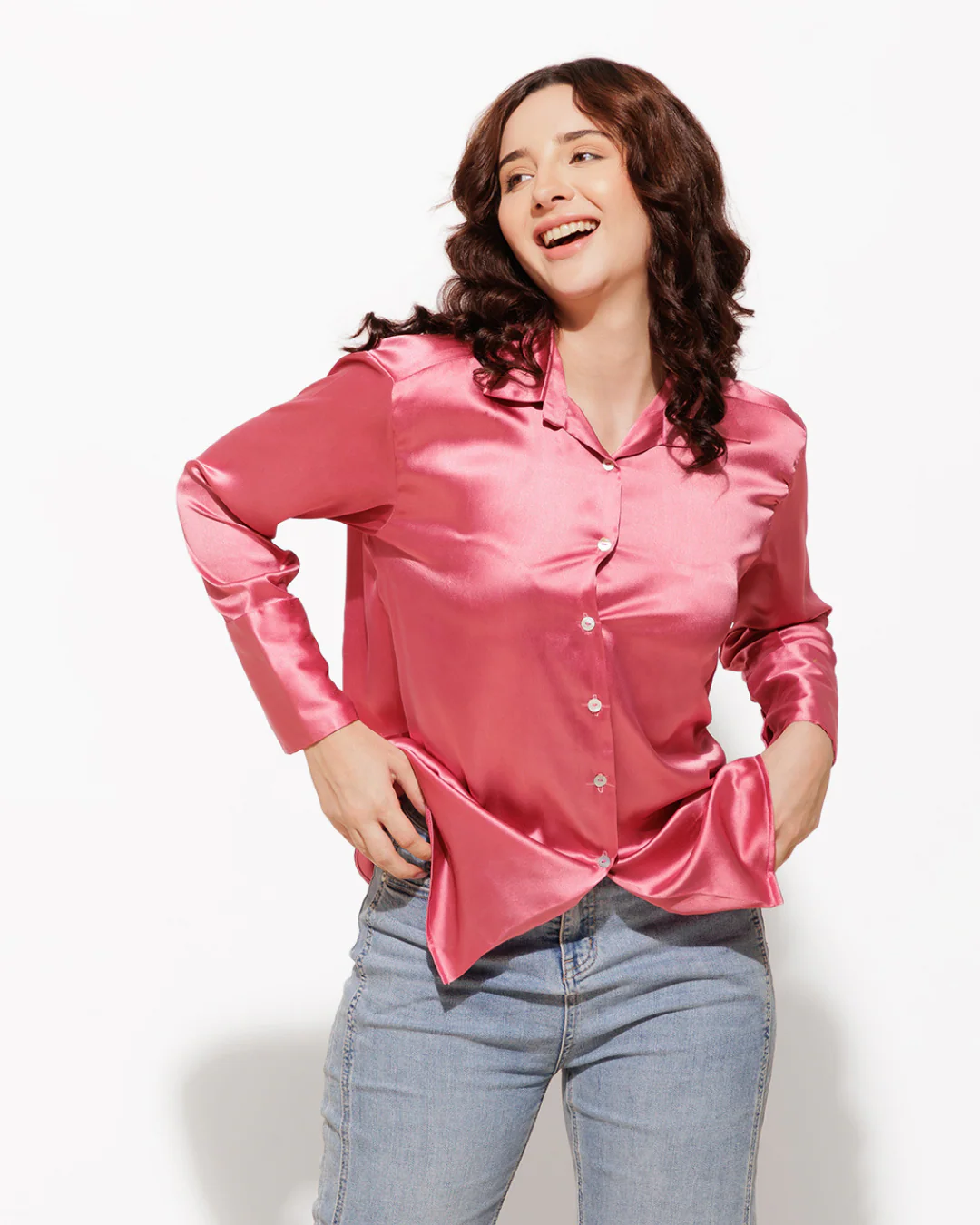 Classy Satin Shirt – Luxe & Polished Look - Image 225