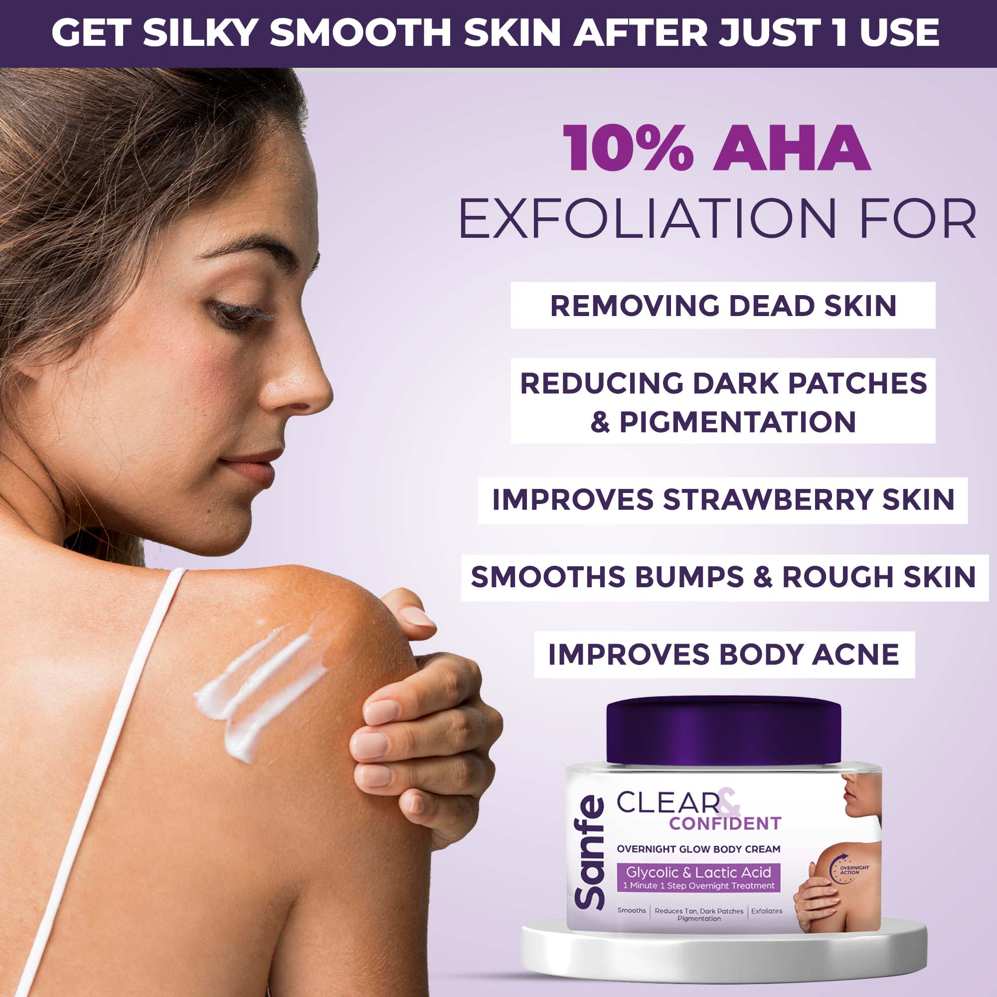 Clear & Confident Overnight Glow Body Cream for Dry & Cracked Feet 200gm - Image 5