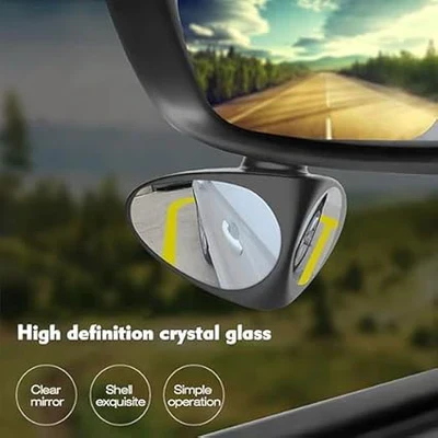 ClearView: 360° Adjustable Car Blind Spot Mirror (Set of 2) – HD Glass Convex Rearview Mirror for Cars, Trucks & Vans - Image 3