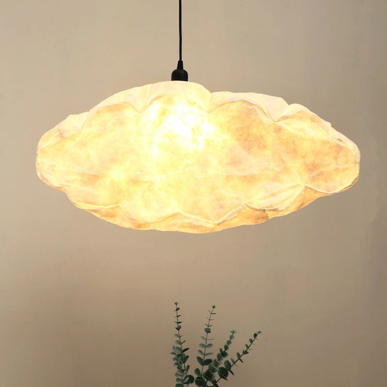 Cloud Pendant Lamp (Cloud Series) - Tear-Resistant Pendant Light, Cloud Shaped Hanging Light, Semi-Outdoor - Image 6