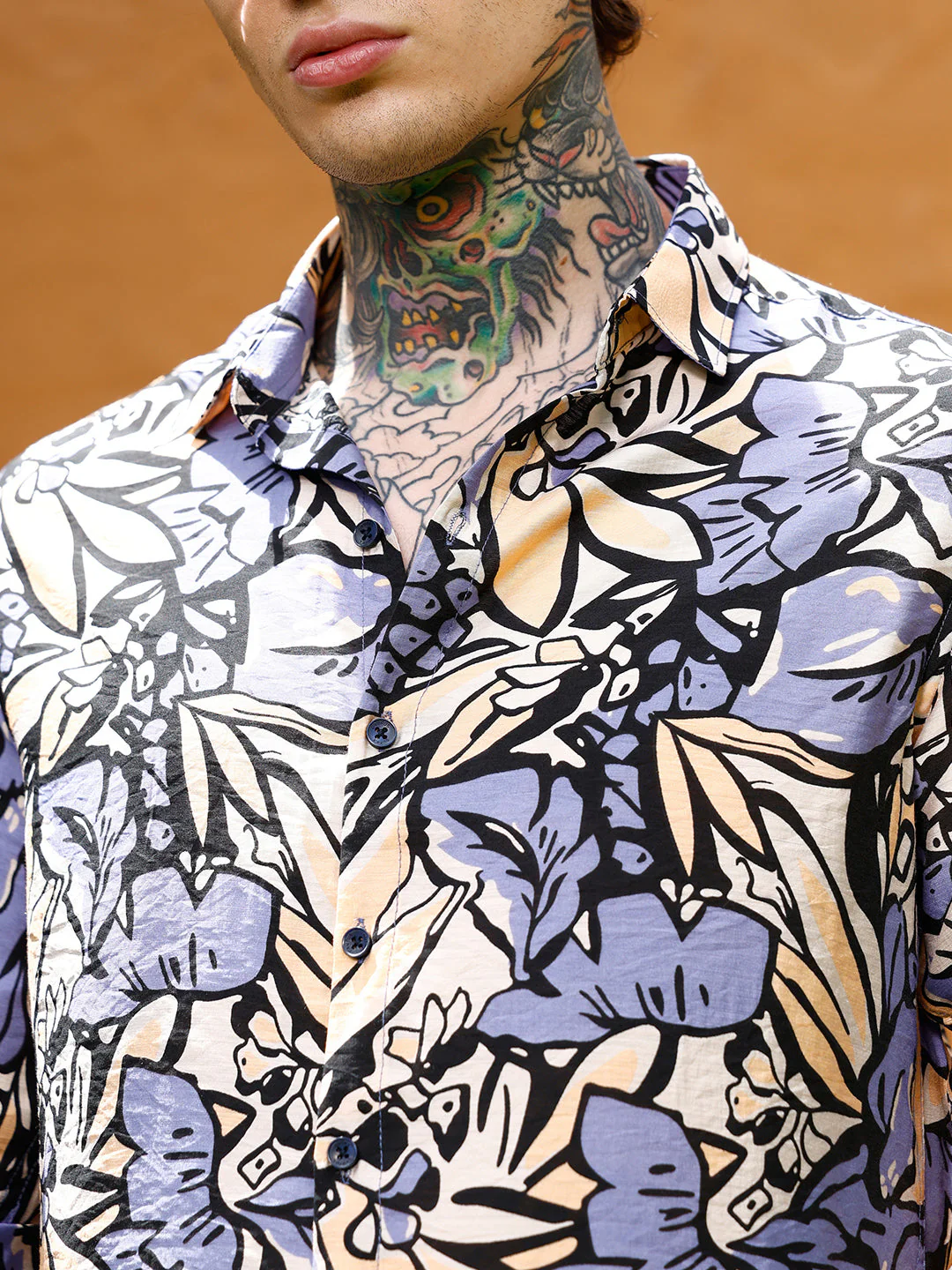 Cluster-Botanical Imprint Shirt - Image 7