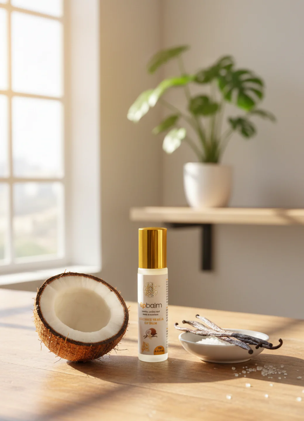 Coconut Vanilla Roll-On Lip Balm