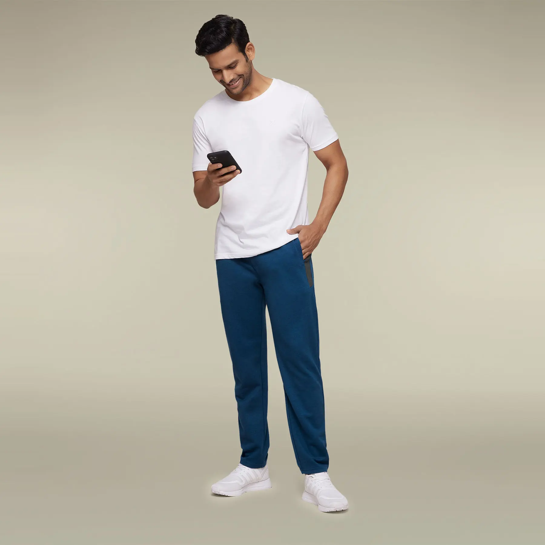 Code Cotton Rich Track Pants Oxford Blue - Image 3