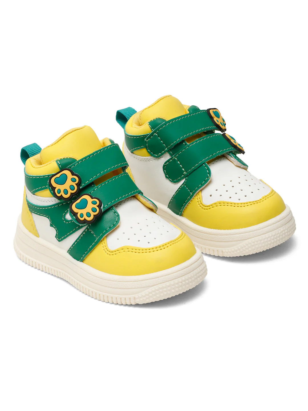 Colorpop Toddlers' High Ankle Sneakers - Yellow & Green (Unisex) - Image 4