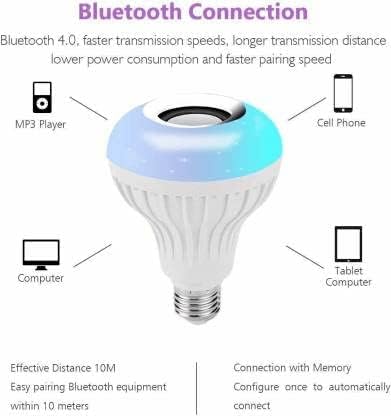 Colour Changing LED Bulb with Bluetooth Speaker & Remote @ Just Rs.999/- - Image 5
