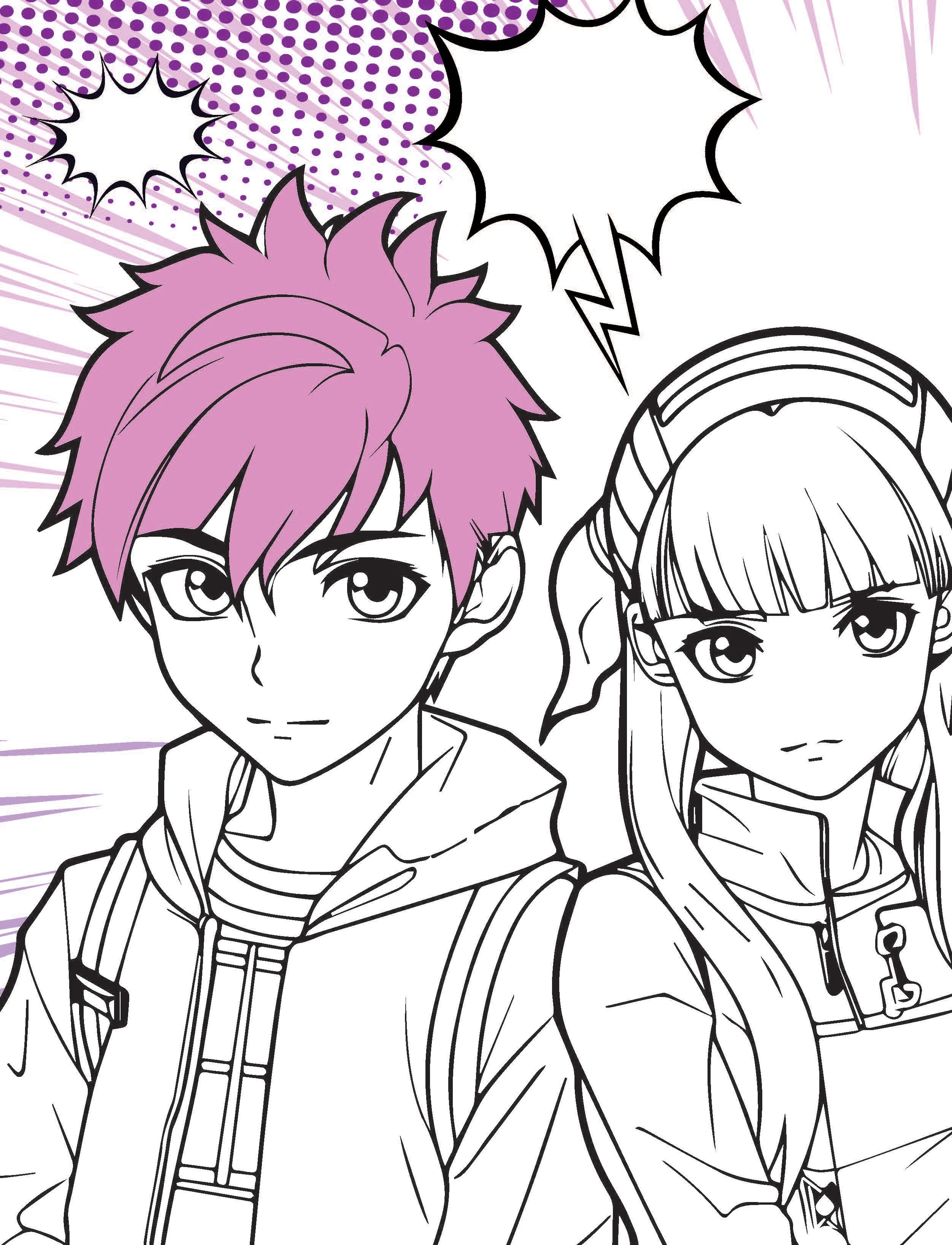 Colour Your Own Manga Book 3 With Free Manga Colouring Poster Age 4+ - Image 2