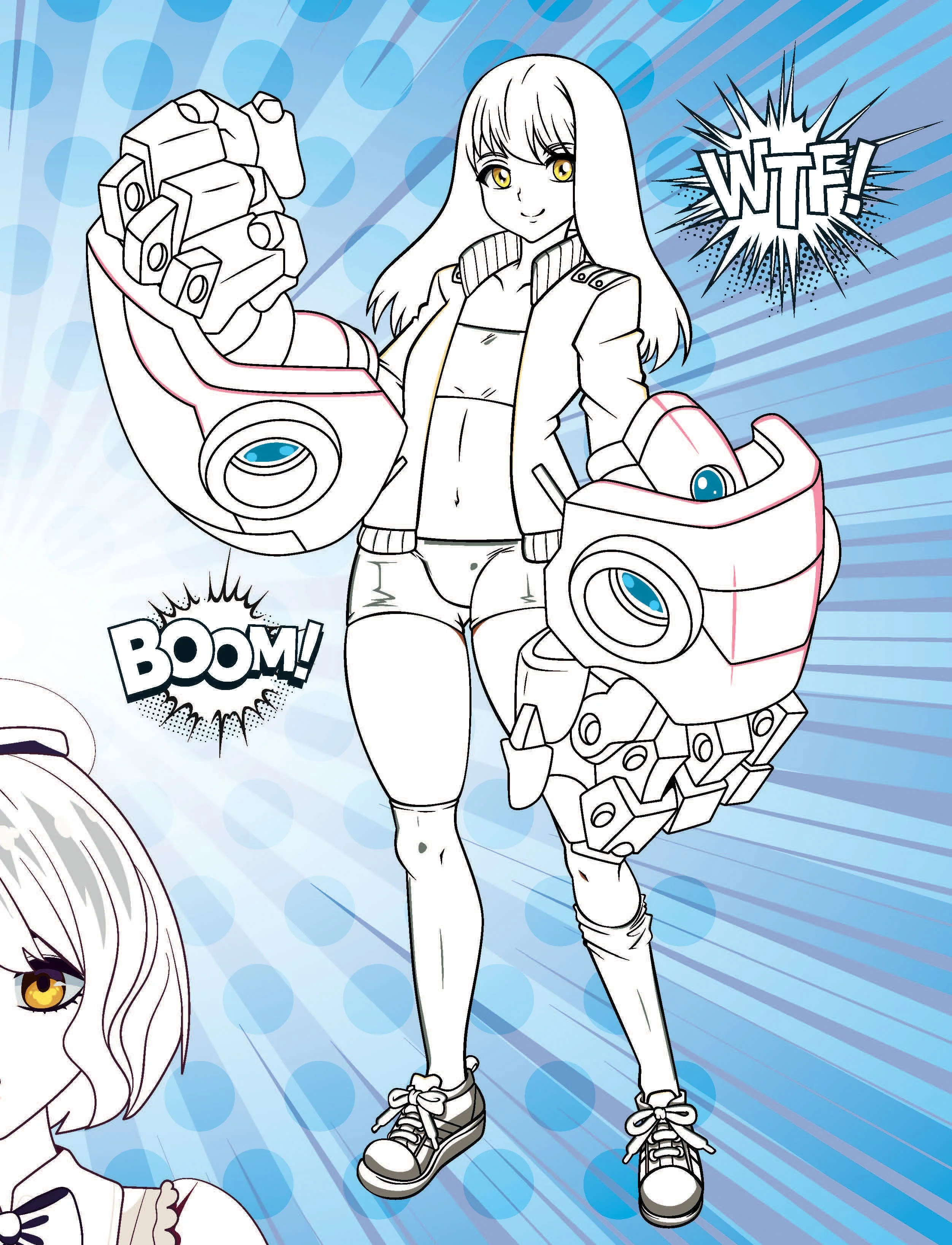 Colour Your Own Manga Book 3 With Free Manga Colouring Poster Age 4+ - Image 3