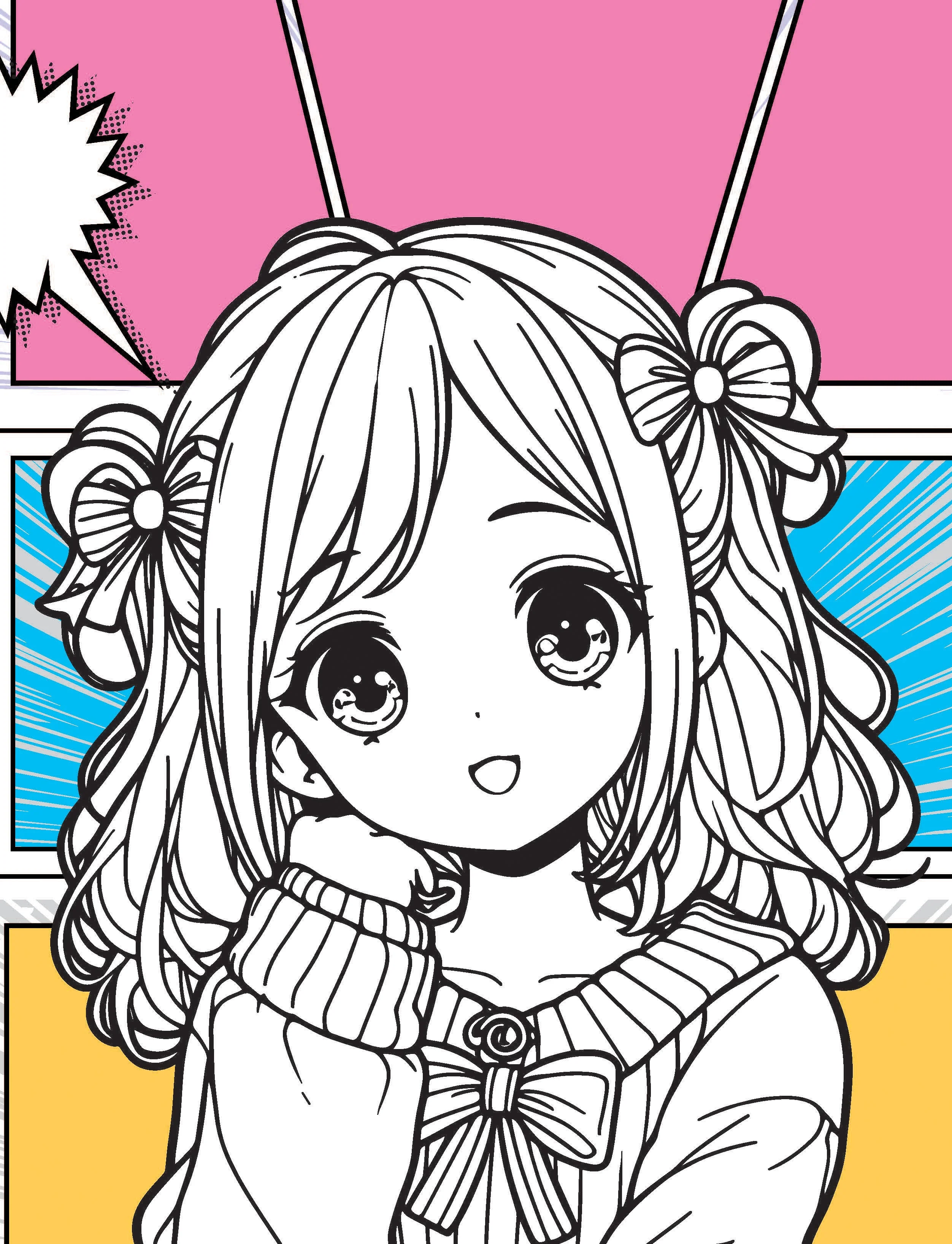 Colour Your Own Manga Book 3 With Free Manga Colouring Poster Age 4+ - Image 8