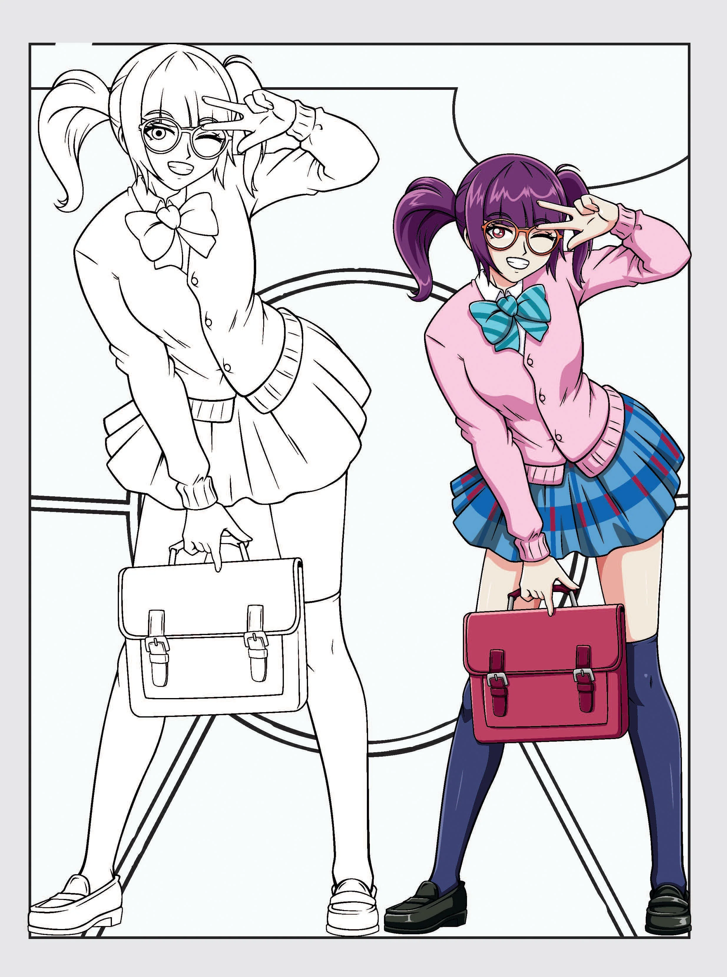Colour Your Own Manga Book 4 With Free Manga Colouring Poster Age 4+ - Image 4