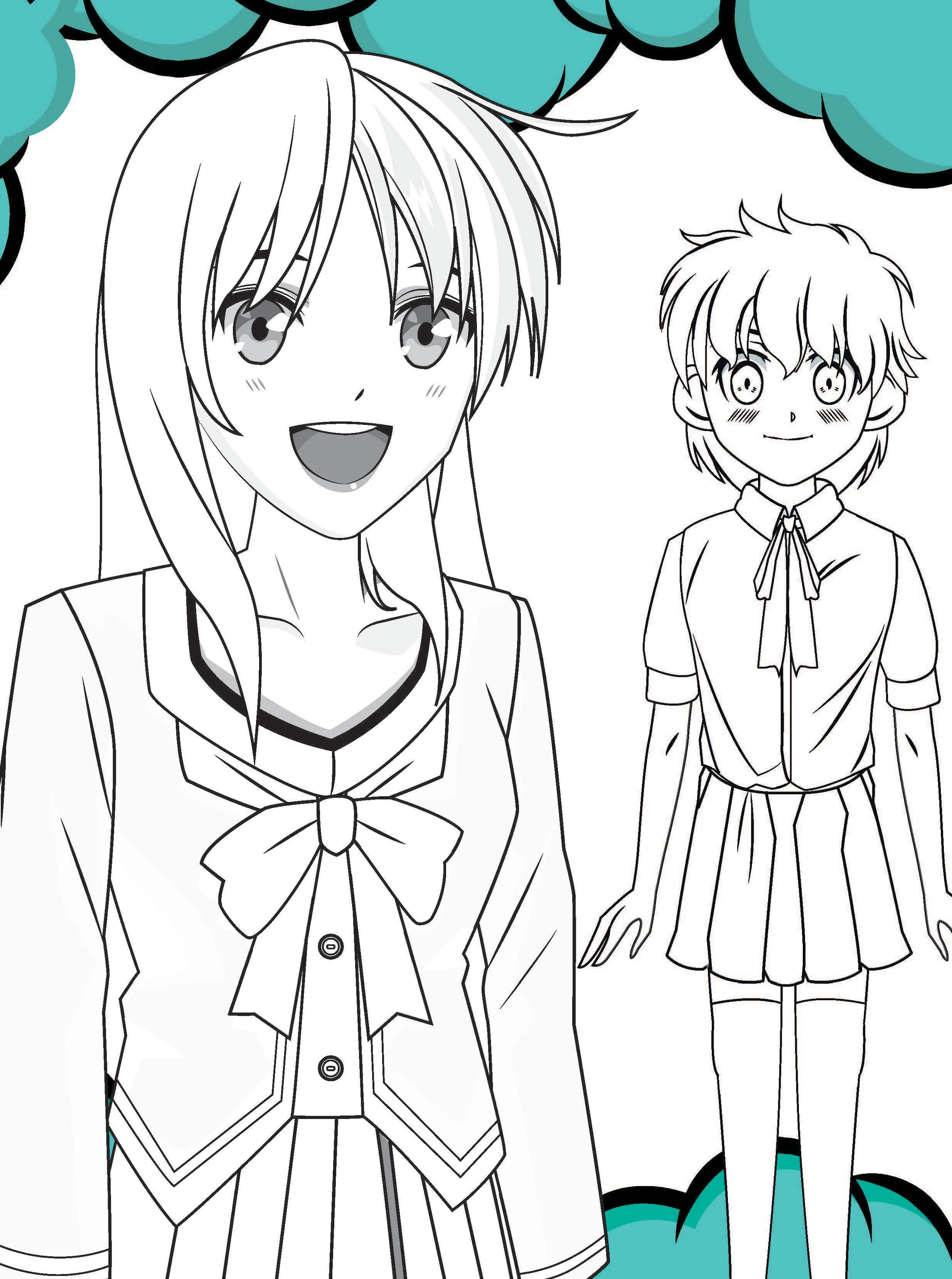Colour Your Own Manga Book 4 With Free Manga Colouring Poster Age 4+ - Image 5