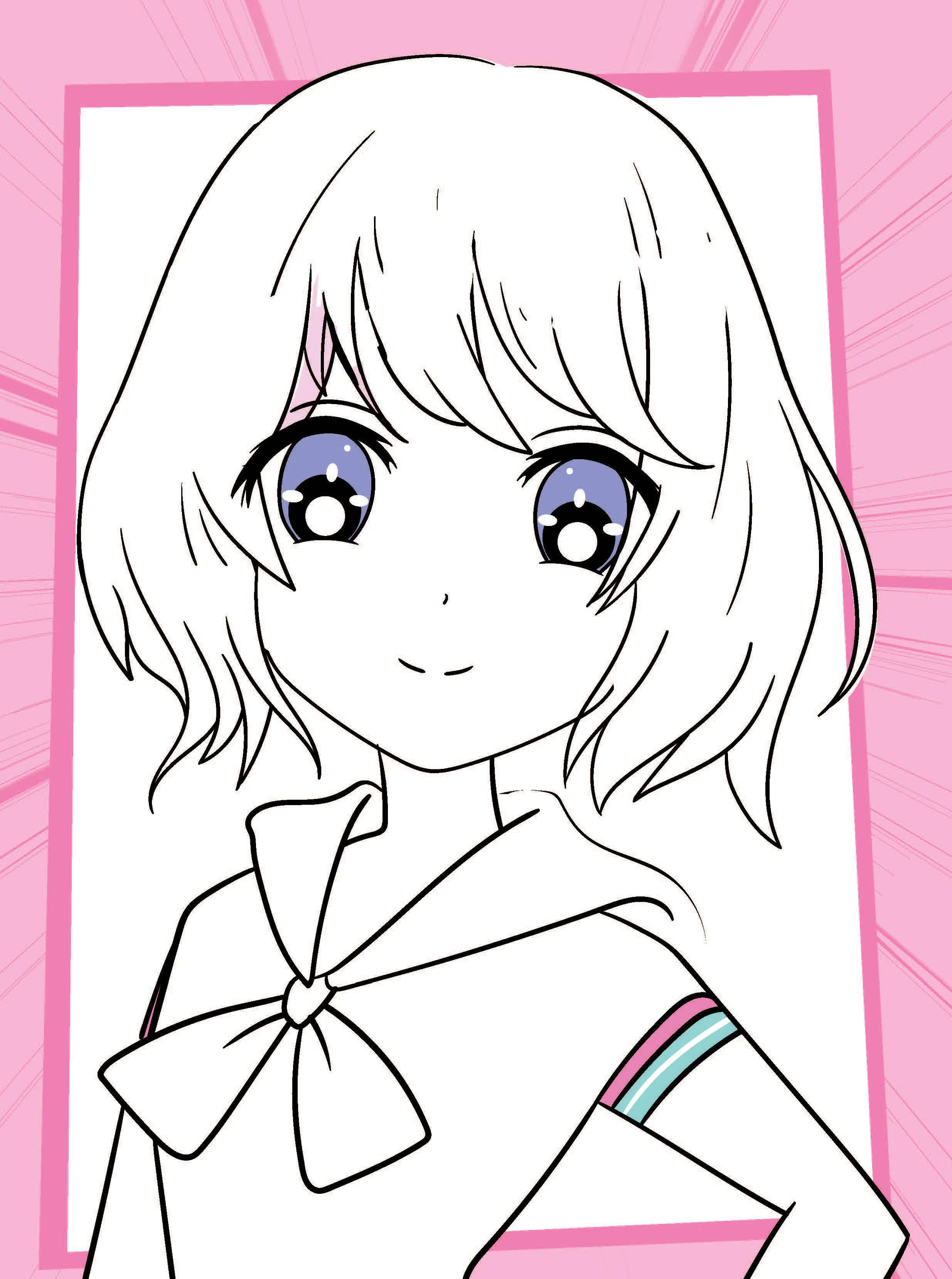 Colour Your Own Manga Book 4 With Free Manga Colouring Poster Age 4+ - Image 7
