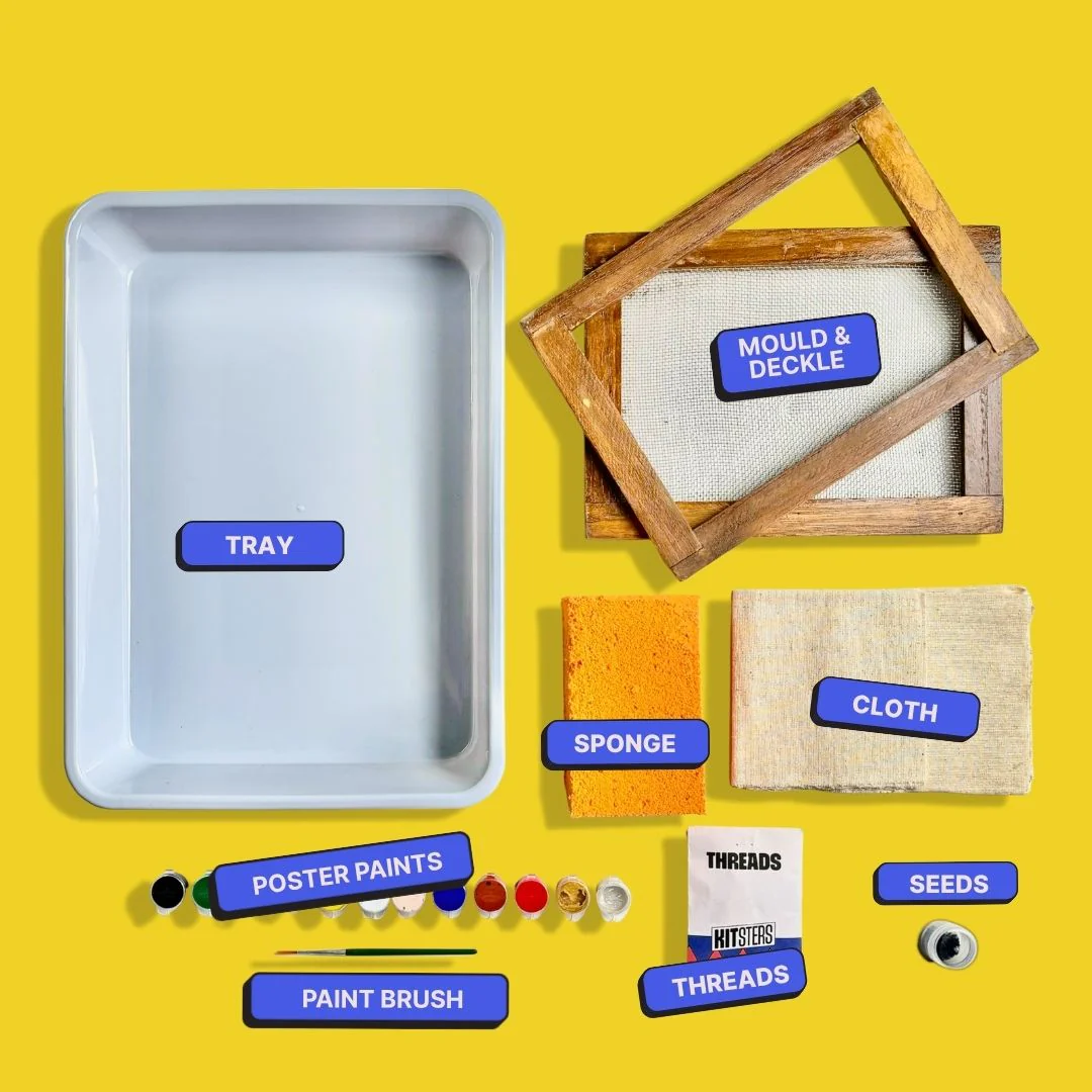COMBO : DIY Handmade Paper Kit & DIY Gel Plate Monoprinting Kit - Image 5