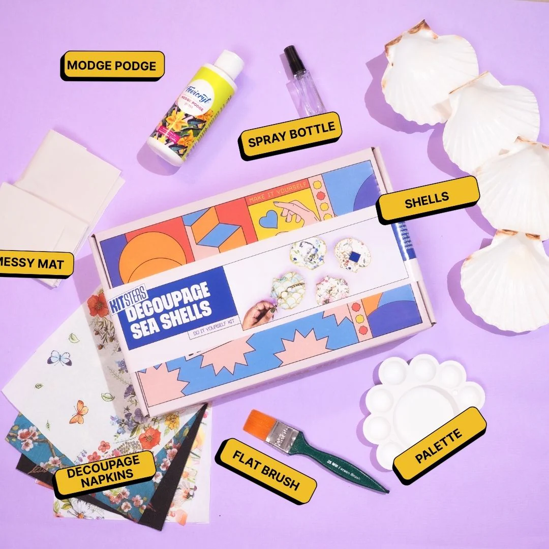 COMBO : DIY Shell Candle Kit & DIY Decoupage Shells Kit - Image 5