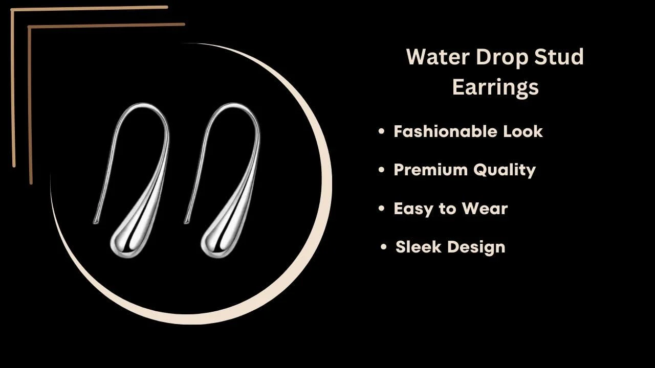 Combo Of 2 Pair Earring Fashion Jewellery, Lightweight Silver Plated Water Drop Stud And Crystal Hanging Earrings, Perfect For Women - Image 4