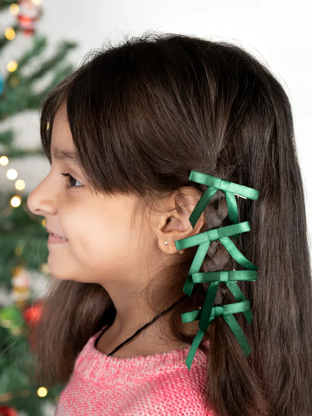 Combo of 4 Satin Silk Mini Hairpin Bow - Image 11