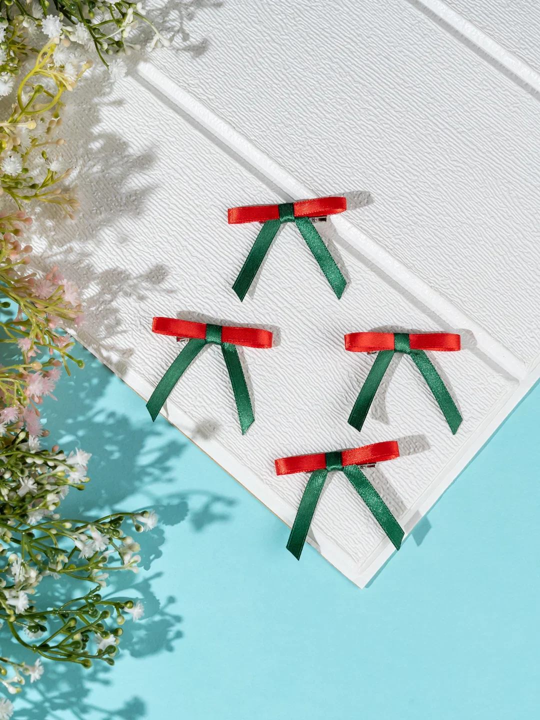 Combo of 4 Satin Silk Mini Hairpin Bow - Image 12