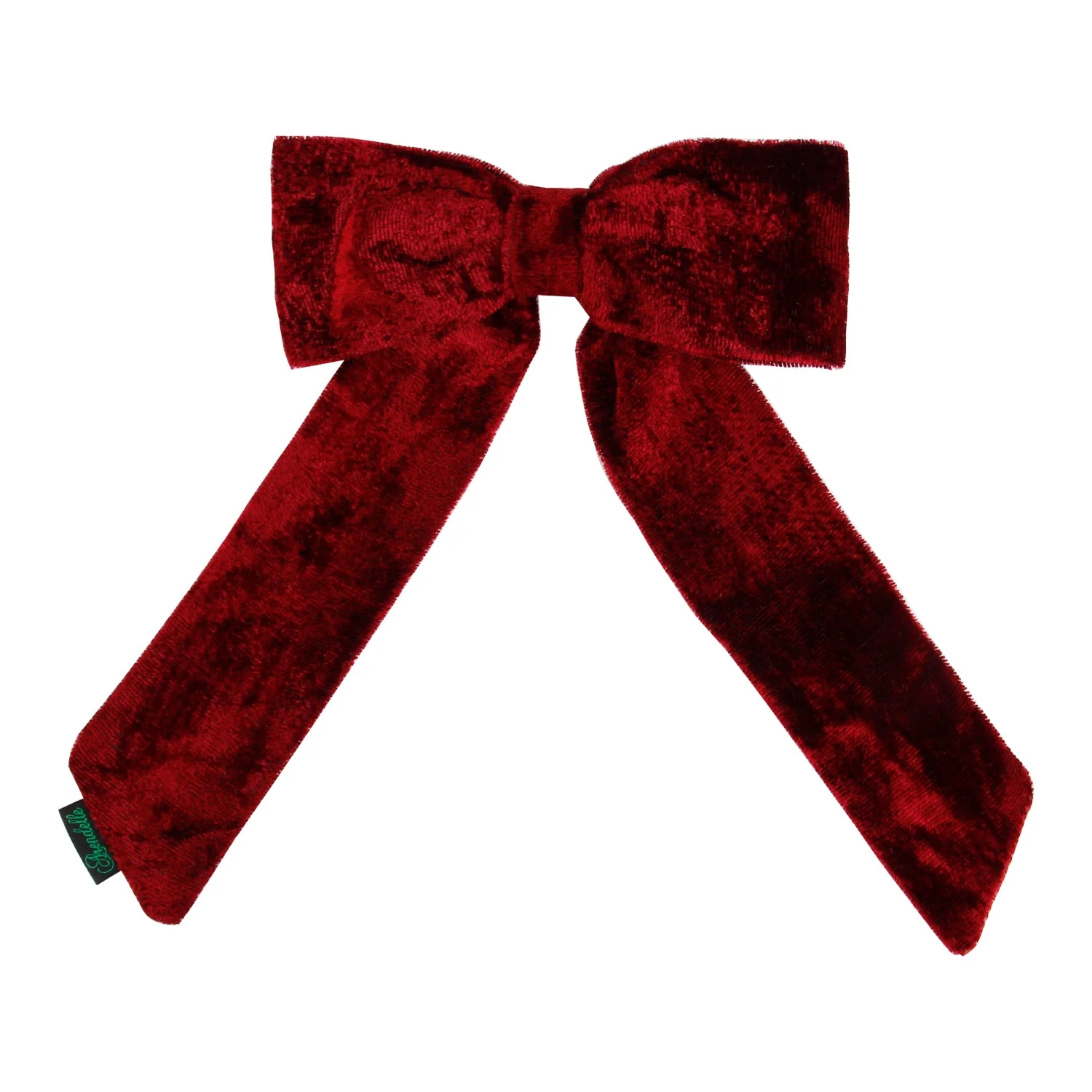Combo of Velvet & Silver Rhinestone Hair Bow - Image 2