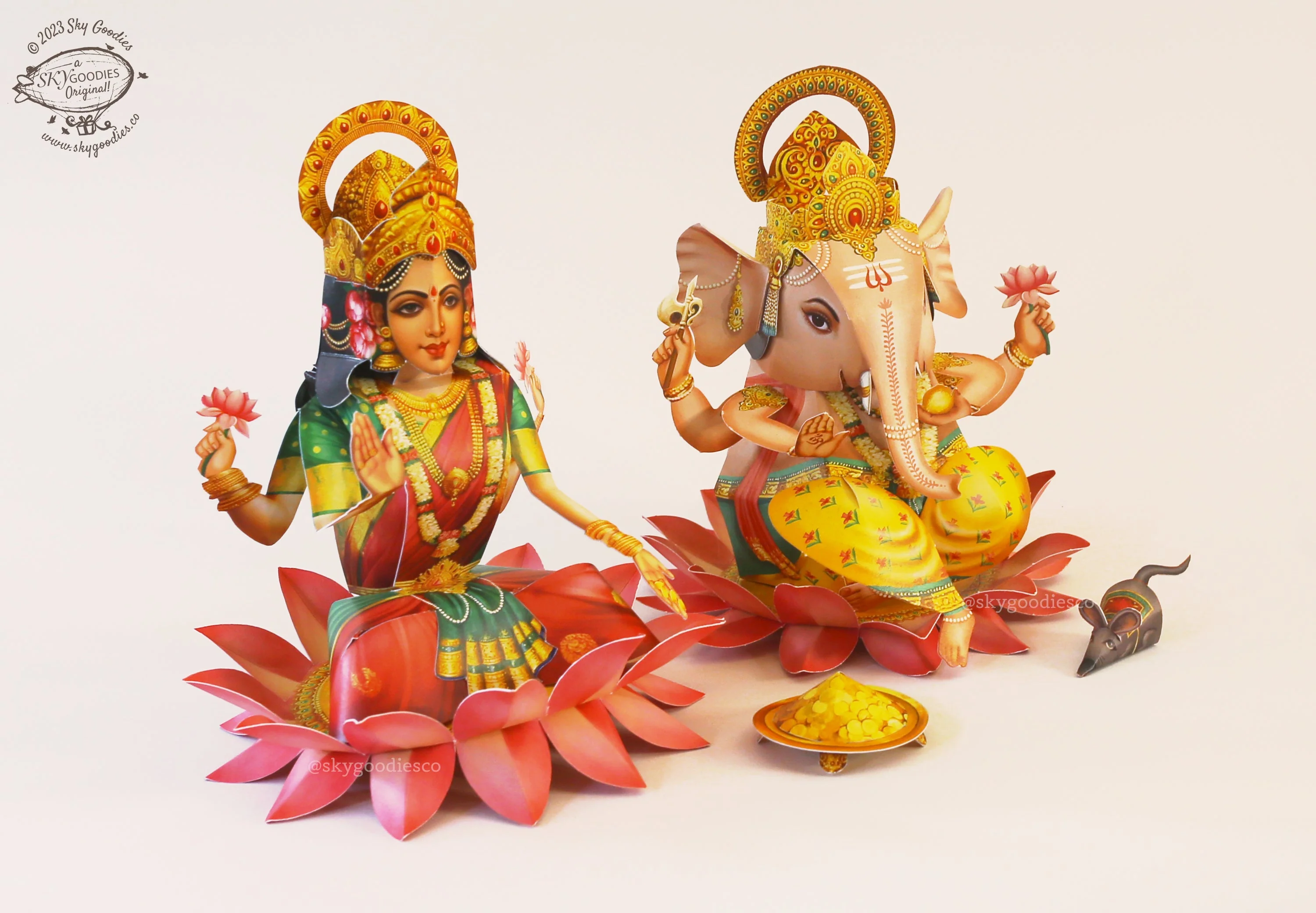Combo Saver: Ganesh and Lakshmi DIY Paper Craft Kits - Image 3