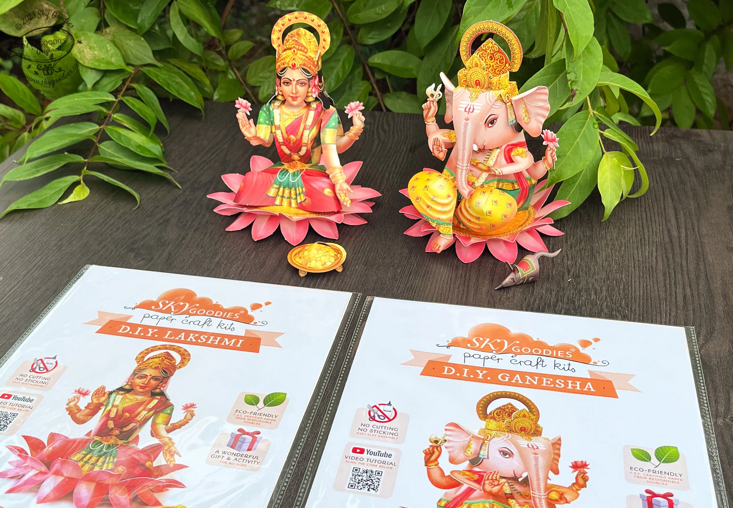 Combo Saver: Ganesh and Lakshmi DIY Paper Craft Kits - Image 4