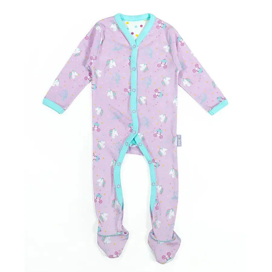 Comfy Knitted Baby Girl Sleep Suit - Unicorn (Pack Of 3) - Image 5