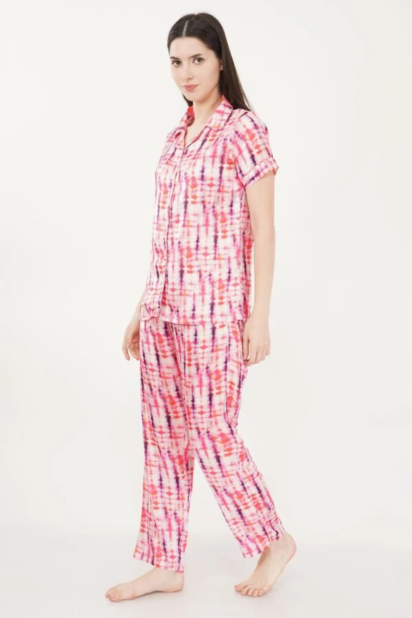 Comfy Tie-Dye Night Suit – 2 Piece Co-ord Set for Women - Image 3