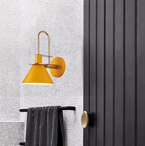 Cone Wall Sconce - Yellow Metal Wall Lamp - Image 3