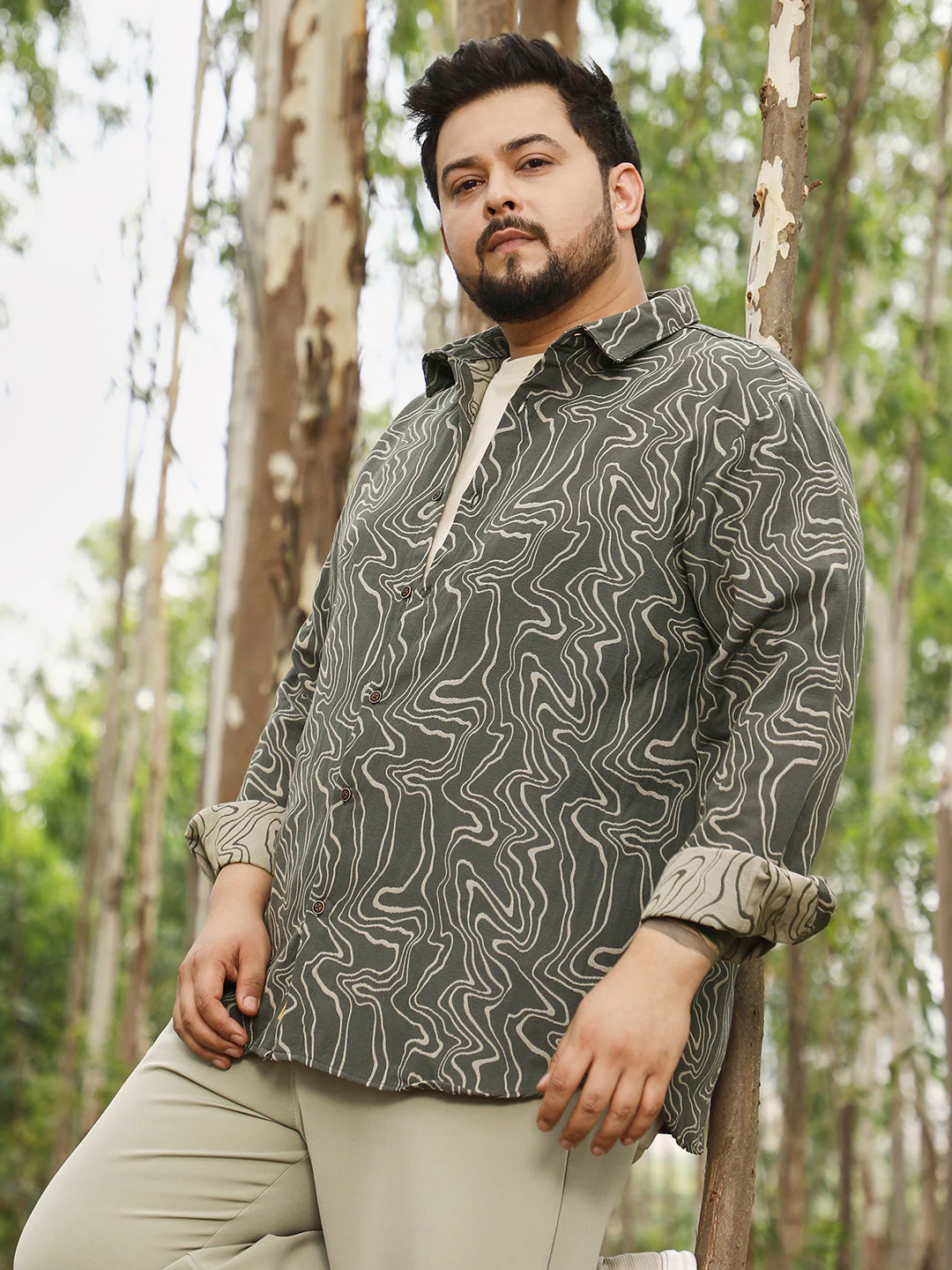 Constract-Fluid Jacquard Shirt - Image 3