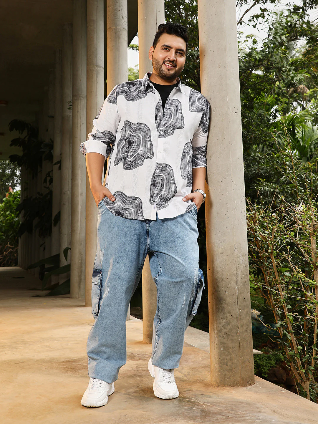 Contrast-Spool Jacquard Shirt - Image 5