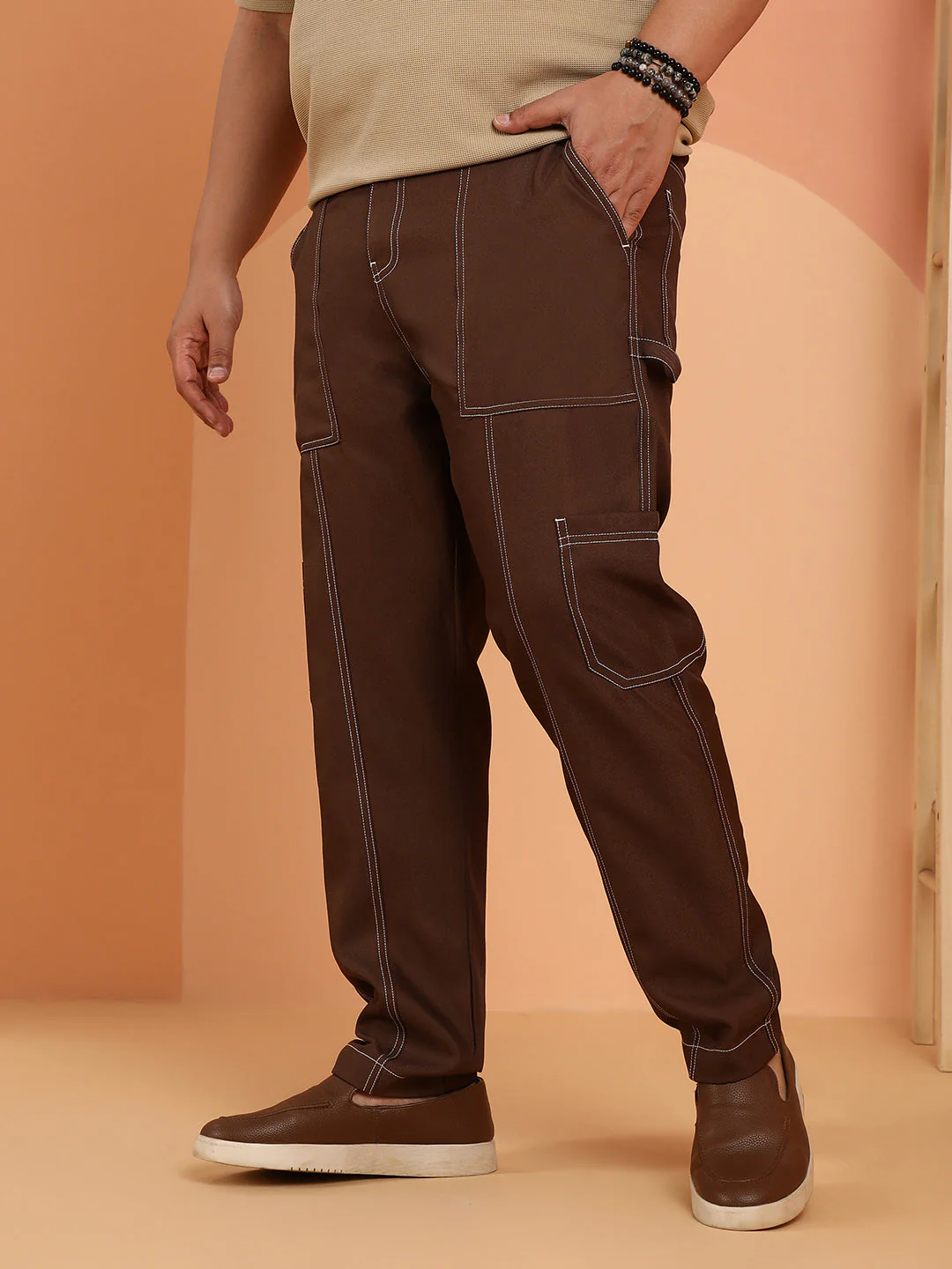 Contrast-Stitch Carpenter Utility Trousers - Image 3