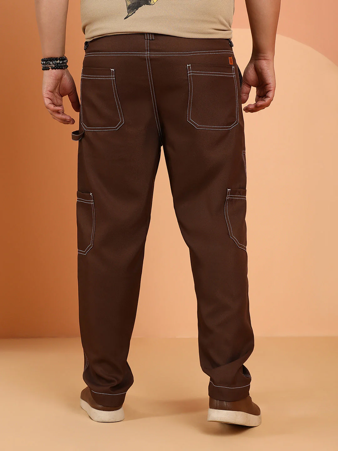 Contrast-Stitch Carpenter Utility Trousers - Image 4